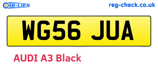 WG56JUA are the vehicle registration plates.