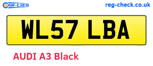 WL57LBA are the vehicle registration plates.