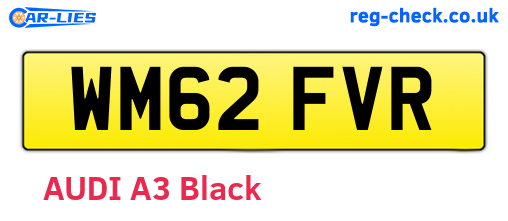 WM62FVR are the vehicle registration plates.