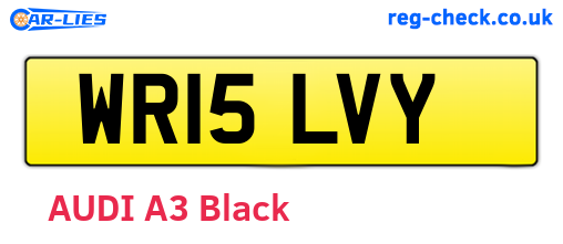 WR15LVY are the vehicle registration plates.