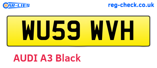 WU59WVH are the vehicle registration plates.