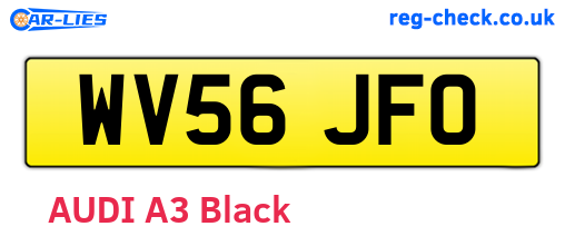 WV56JFO are the vehicle registration plates.