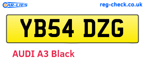 YB54DZG are the vehicle registration plates.