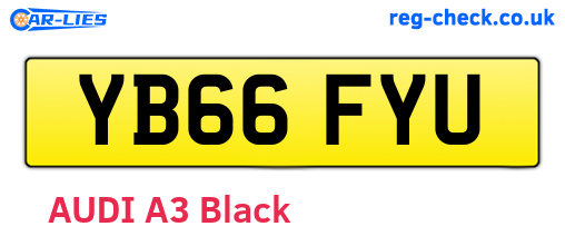 YB66FYU are the vehicle registration plates.