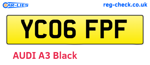 YC06FPF are the vehicle registration plates.