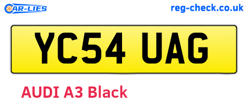 YC54UAG are the vehicle registration plates.