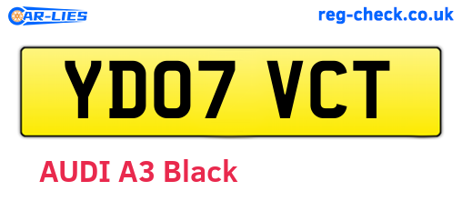 YD07VCT are the vehicle registration plates.