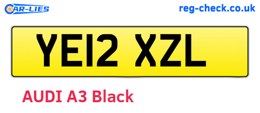 YE12XZL are the vehicle registration plates.
