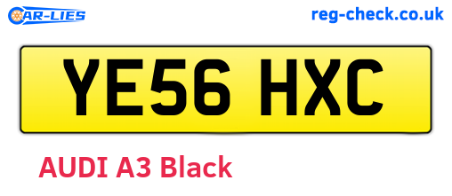 YE56HXC are the vehicle registration plates.
