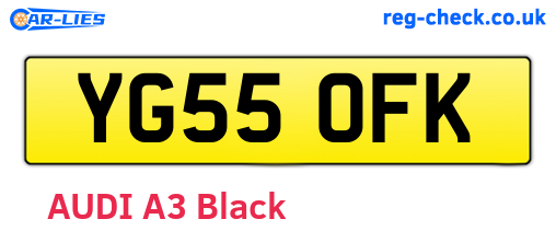 YG55OFK are the vehicle registration plates.