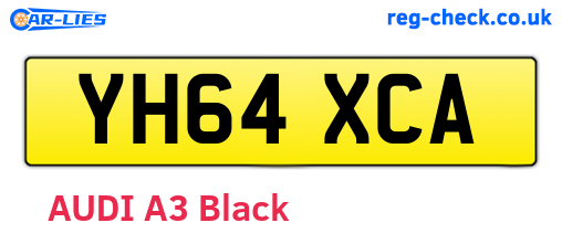 YH64XCA are the vehicle registration plates.