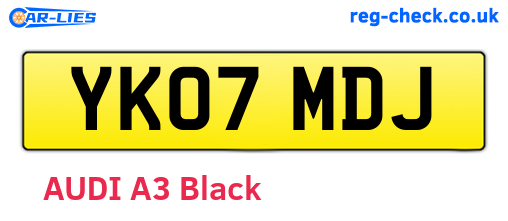 YK07MDJ are the vehicle registration plates.
