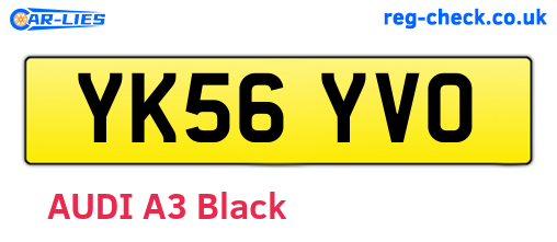 YK56YVO are the vehicle registration plates.