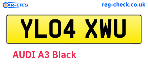 YL04XWU are the vehicle registration plates.