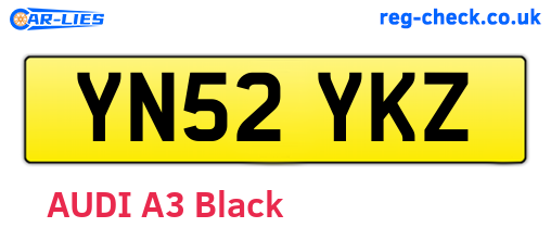 YN52YKZ are the vehicle registration plates.