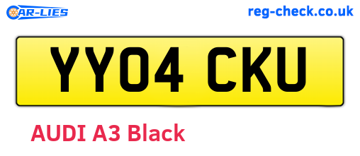 YY04CKU are the vehicle registration plates.
