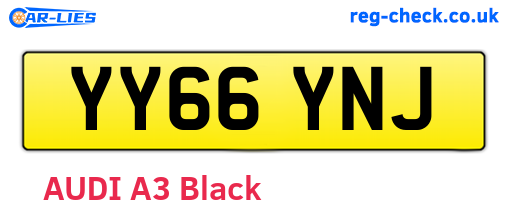 YY66YNJ are the vehicle registration plates.