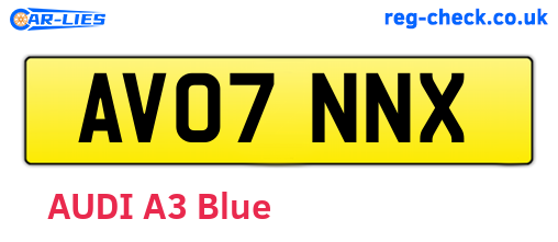 AV07NNX are the vehicle registration plates.