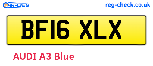 BF16XLX are the vehicle registration plates.