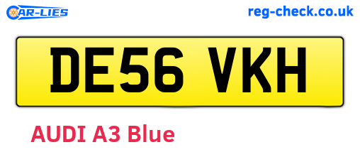 DE56VKH are the vehicle registration plates.
