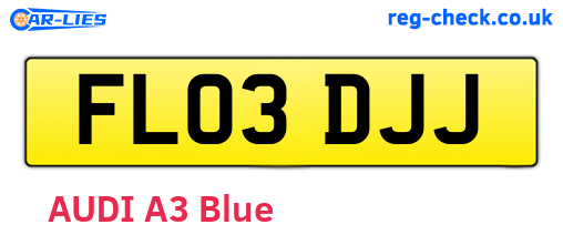 FL03DJJ are the vehicle registration plates.