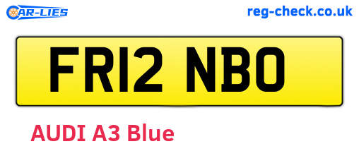 FR12NBO are the vehicle registration plates.