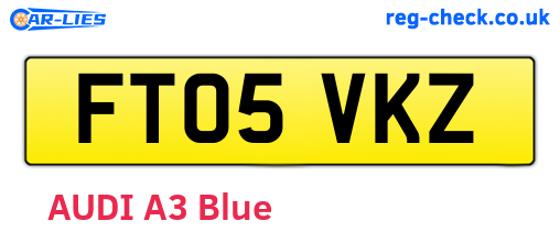 FT05VKZ are the vehicle registration plates.