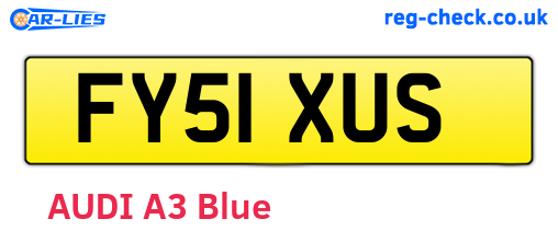 FY51XUS are the vehicle registration plates.