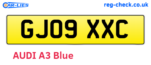 GJ09XXC are the vehicle registration plates.