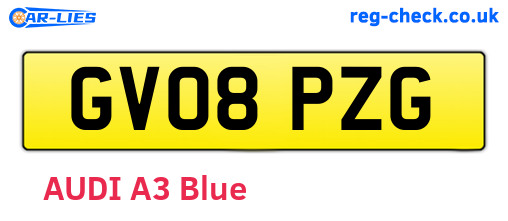 GV08PZG are the vehicle registration plates.