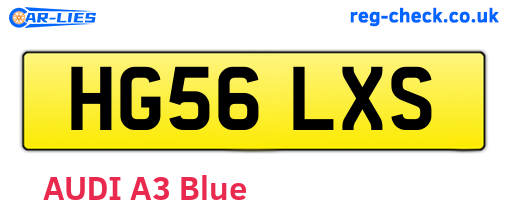 HG56LXS are the vehicle registration plates.