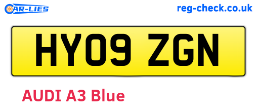 HY09ZGN are the vehicle registration plates.