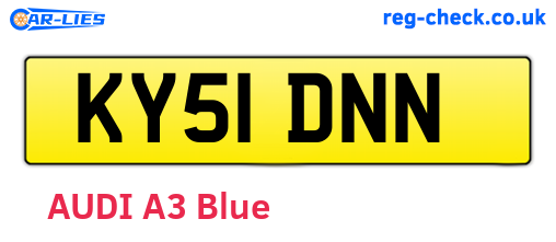 KY51DNN are the vehicle registration plates.
