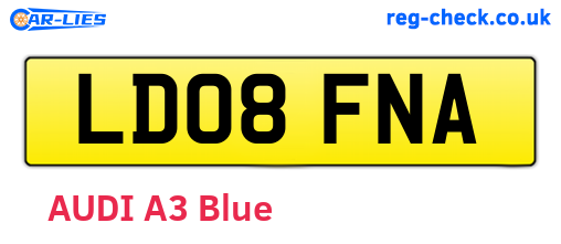 LD08FNA are the vehicle registration plates.