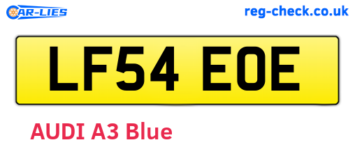 LF54EOE are the vehicle registration plates.