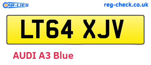 LT64XJV are the vehicle registration plates.