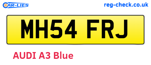 MH54FRJ are the vehicle registration plates.