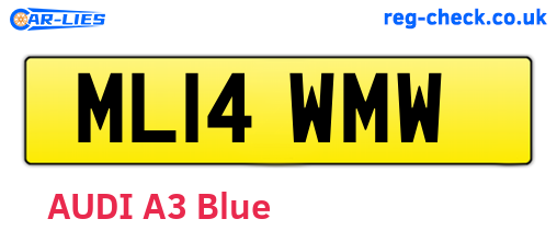 ML14WMW are the vehicle registration plates.