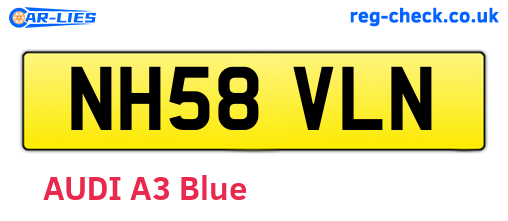 NH58VLN are the vehicle registration plates.
