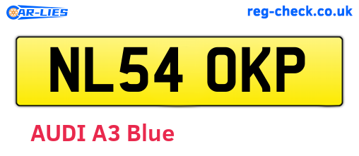 NL54OKP are the vehicle registration plates.