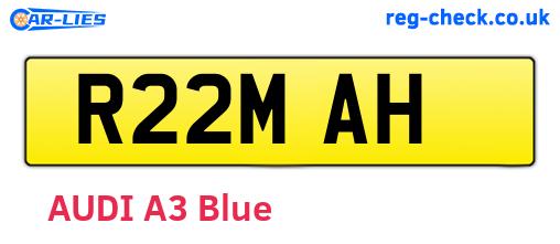 R22MAH are the vehicle registration plates.