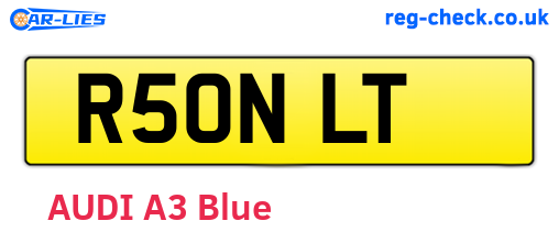 R50NLT are the vehicle registration plates.