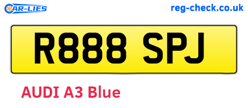 R888SPJ are the vehicle registration plates.