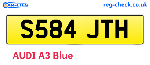 S584JTH are the vehicle registration plates.