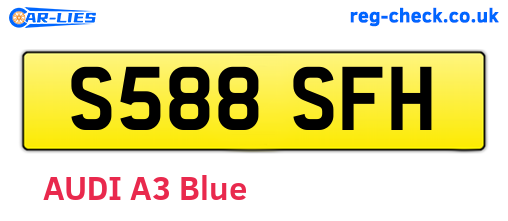 S588SFH are the vehicle registration plates.