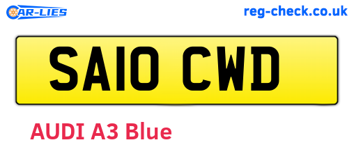 SA10CWD are the vehicle registration plates.