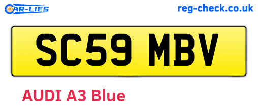 SC59MBV are the vehicle registration plates.