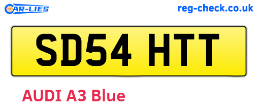 SD54HTT are the vehicle registration plates.