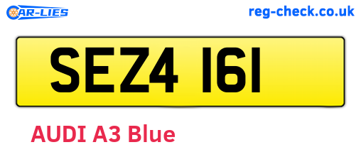 SEZ4161 are the vehicle registration plates.