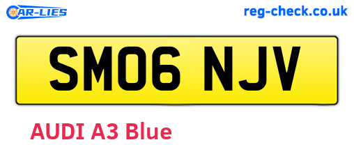 SM06NJV are the vehicle registration plates.
